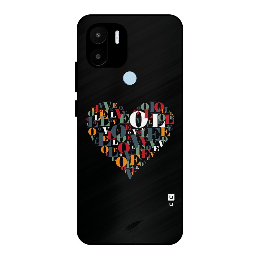 Love Abstract Heart Art Metal Back Case for Redmi A2+