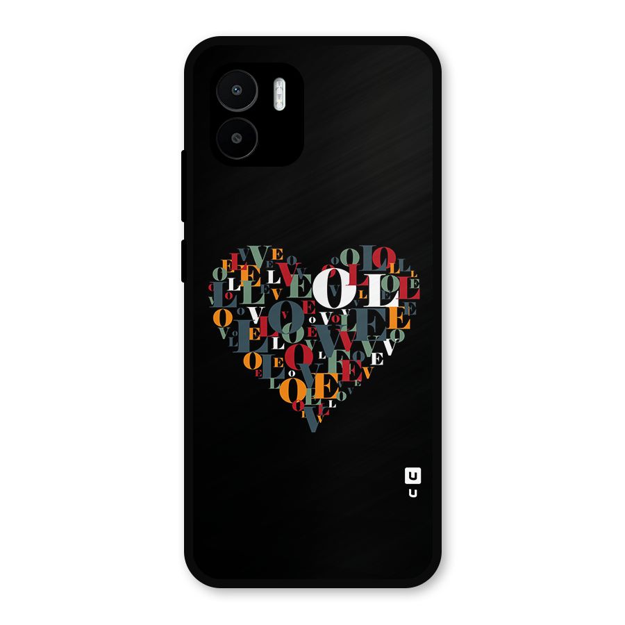Love Abstract Heart Art Metal Back Case for Redmi A2