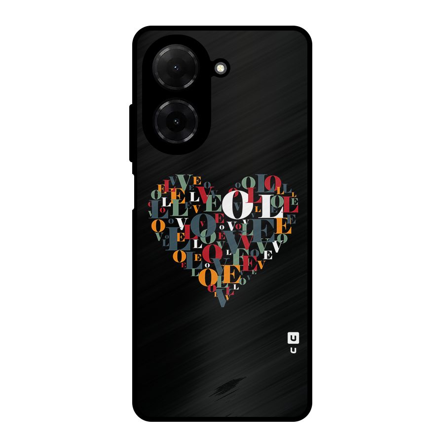 Love Abstract Heart Art Metal Back Case for Redmi A5 4G