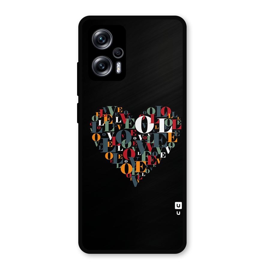 Love Abstract Heart Art Metal Back Case for Redmi K50i