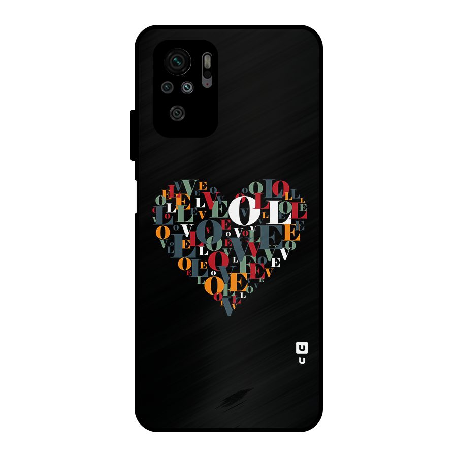 Love Abstract Heart Art Metal Back Case for Redmi Note 10S