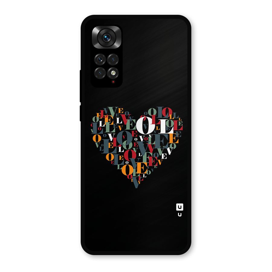 Love Abstract Heart Art Metal Back Case for Redmi Note 11s