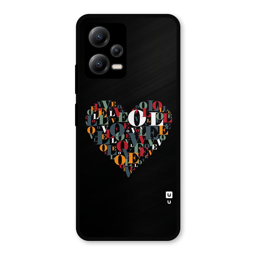 Love Abstract Heart Art Metal Back Case for Redmi Note 12 5G