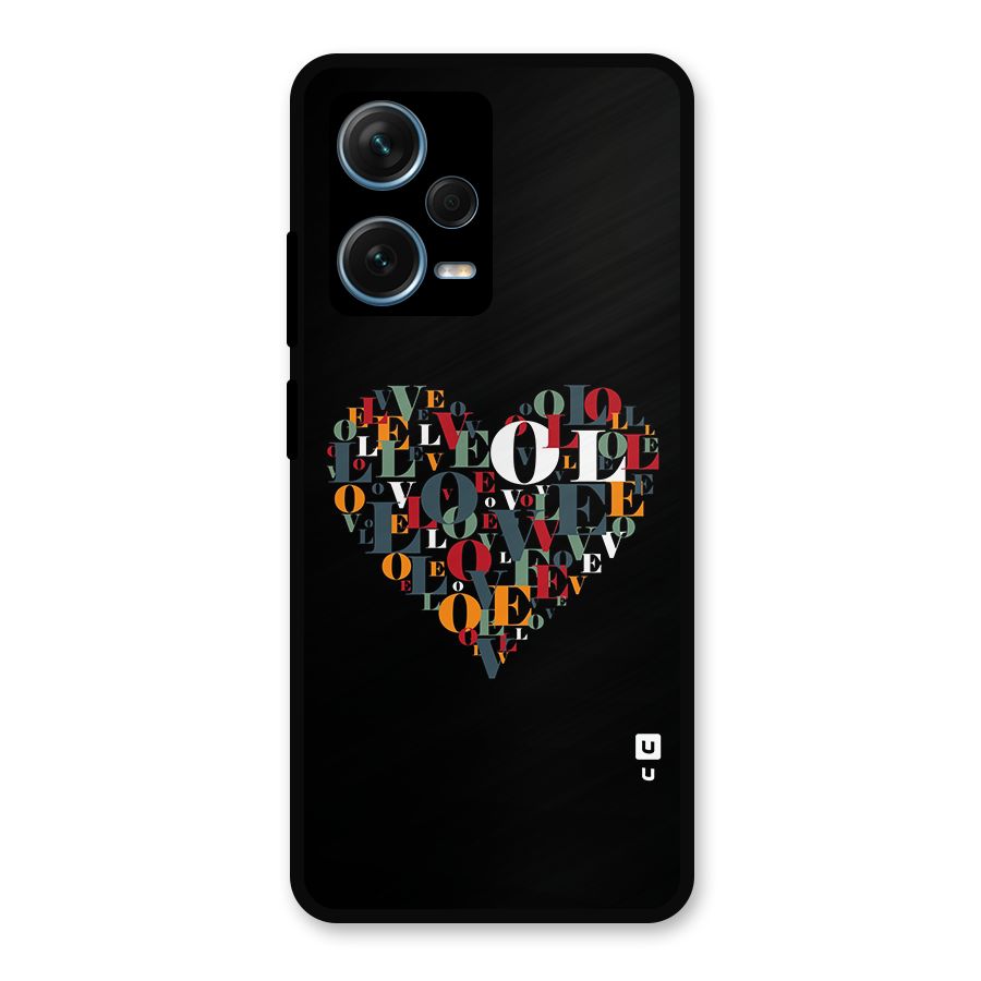 Love Abstract Heart Art Metal Back Case for Redmi Note 12 Pro Plus 5G