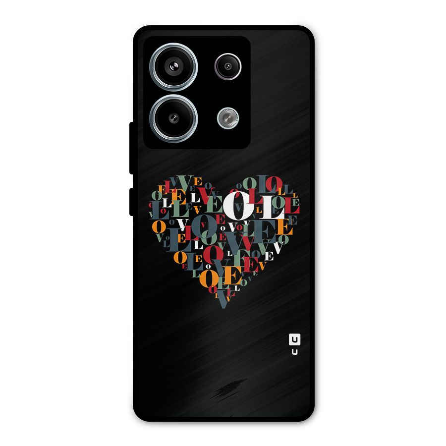 Love Abstract Heart Art Metal Back Case for Redmi Note 13 Pro 5G