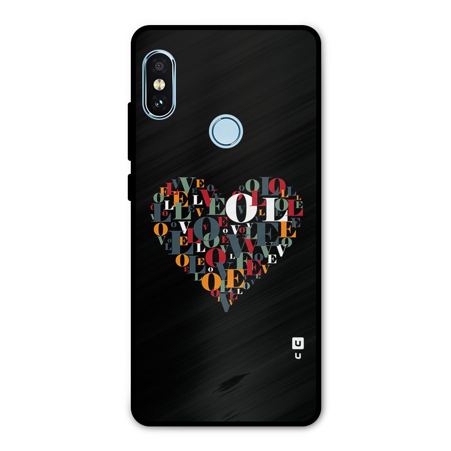 Love Abstract Heart Art Metal Back Case for Redmi Note 5 Pro