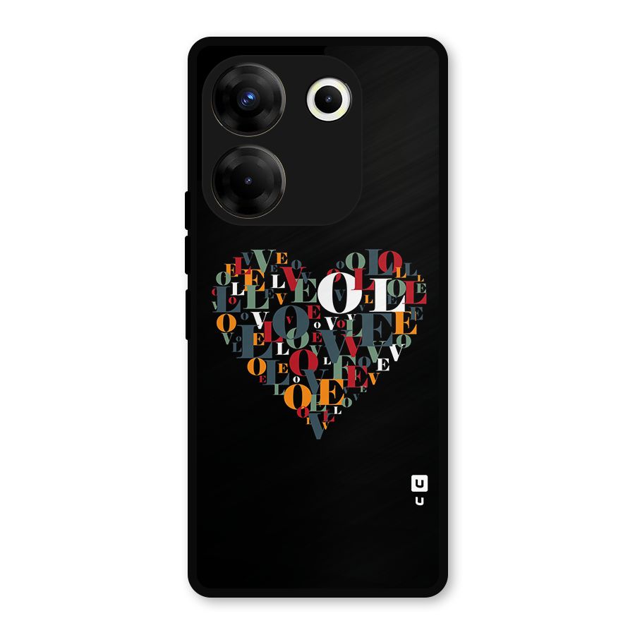 Love Abstract Heart Art Metal Back Case for Tecno Camon 20