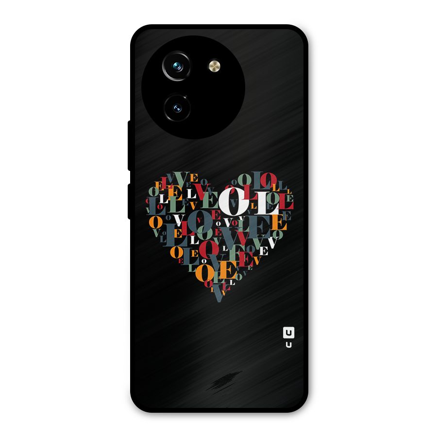 Love Abstract Heart Art Metal Back Case for Vivo T3x