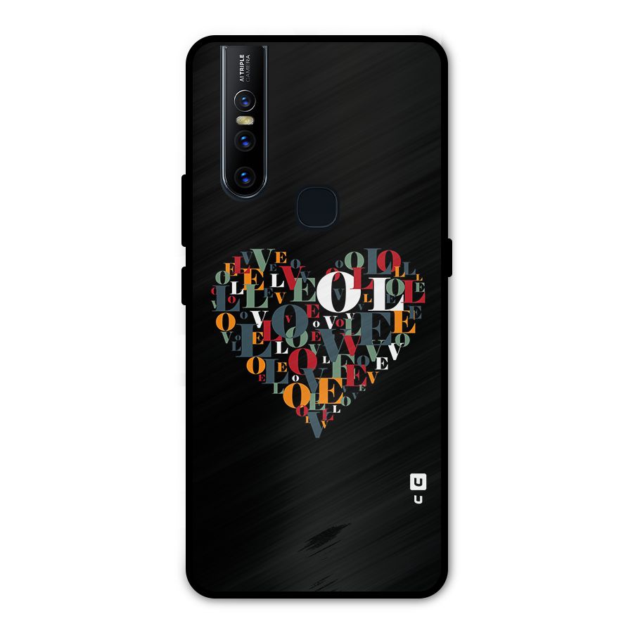 Love Abstract Heart Art Metal Back Case for Vivo V15