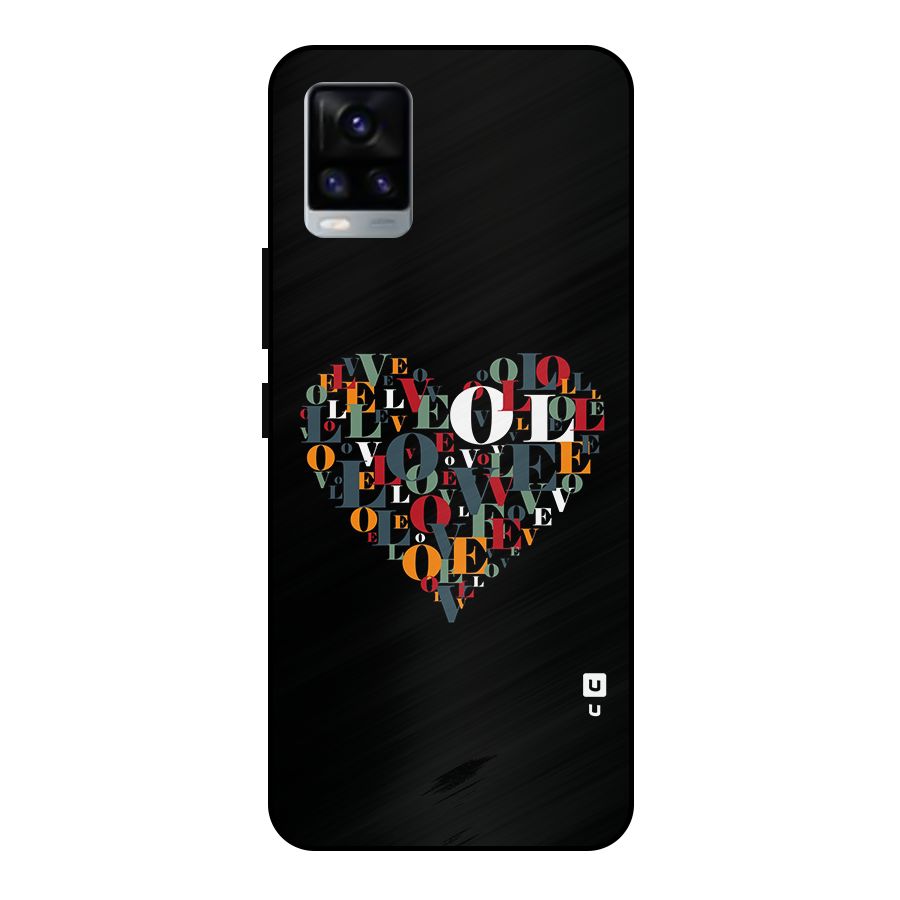 Love Abstract Heart Art Metal Back Case for Vivo V20