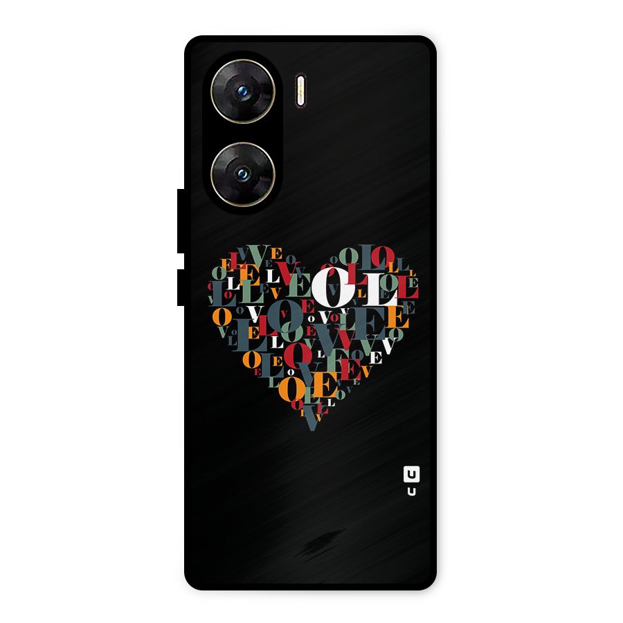 Love Abstract Heart Art Metal Back Case for Vivo V29e