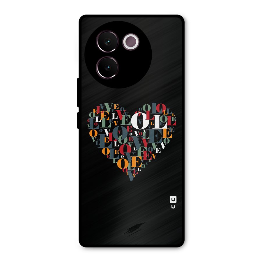 Love Abstract Heart Art Metal Back Case for Vivo V30e