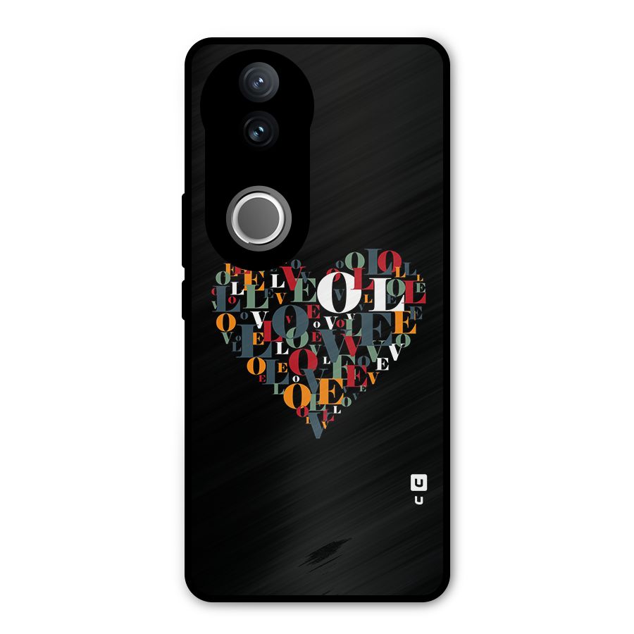 Love Abstract Heart Art Metal Back Case for Vivo V50e