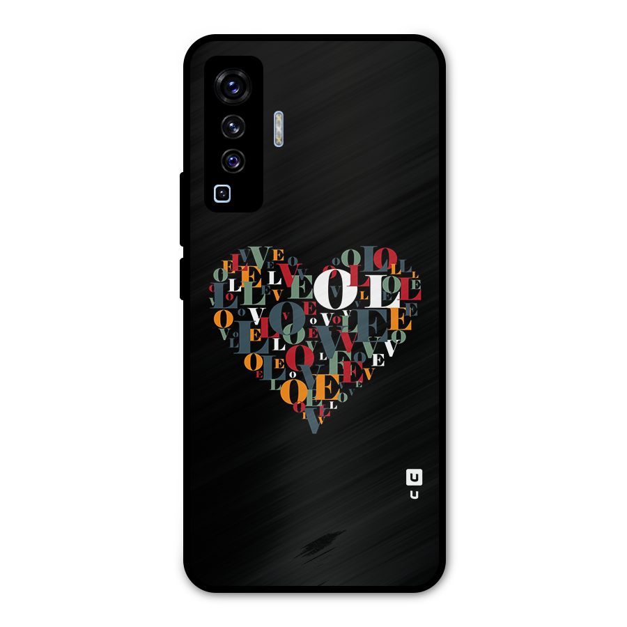 Love Abstract Heart Art Metal Back Case for Vivo X50