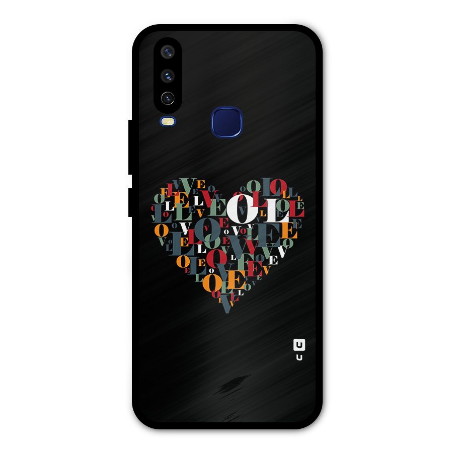 Love Abstract Heart Art Metal Back Case for Vivo Y12