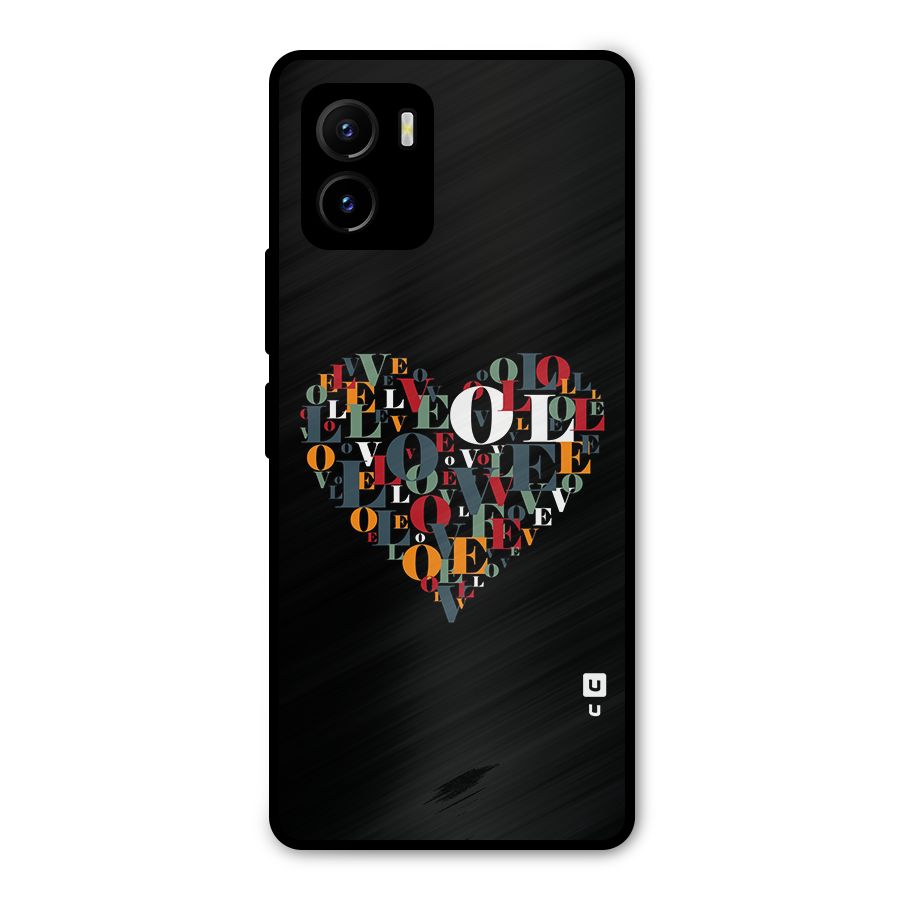 Love Abstract Heart Art Metal Back Case for Vivo Y15s