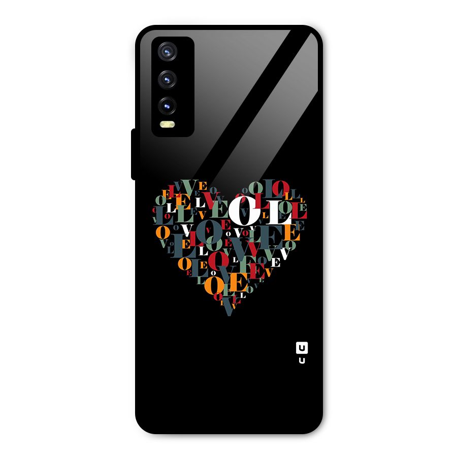Love Abstract Heart Art Metal Back Case for Vivo Y20