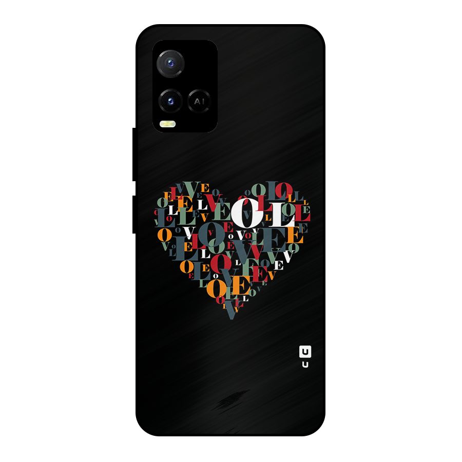 Love Abstract Heart Art Metal Back Case for Vivo Y21T