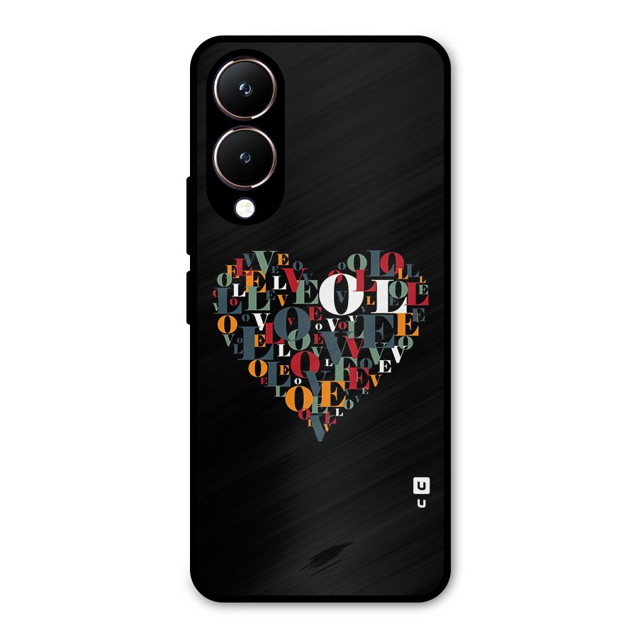 Love Abstract Heart Art Metal Back Case for Vivo Y28