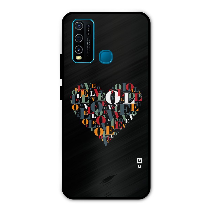 Love Abstract Heart Art Metal Back Case for Vivo Y30