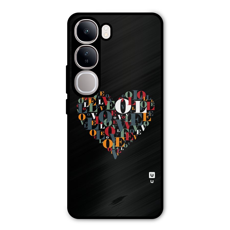 Love Abstract Heart Art Metal Back Case for Vivo Y300