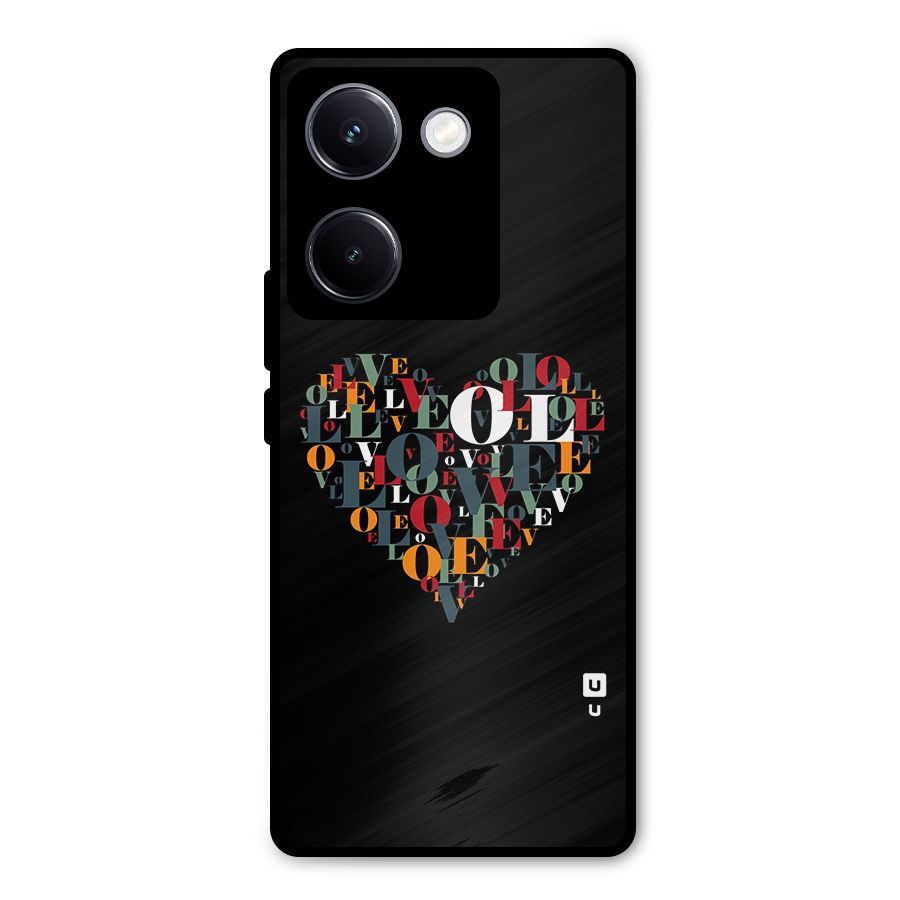 Love Abstract Heart Art Metal Back Case for Vivo Y300 Plus
