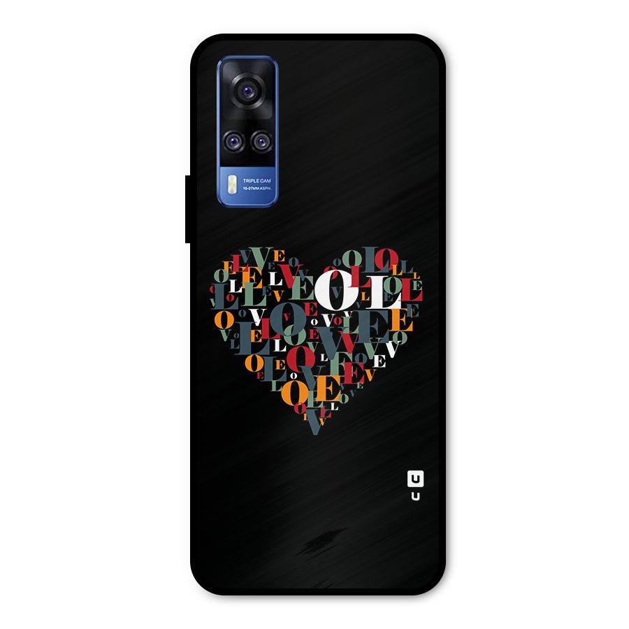 Love Abstract Heart Art Metal Back Case for Vivo Y31
