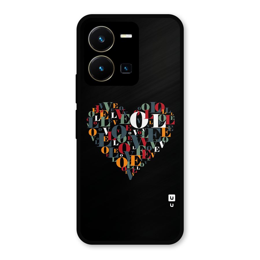 Love Abstract Heart Art Metal Back Case for Vivo Y35