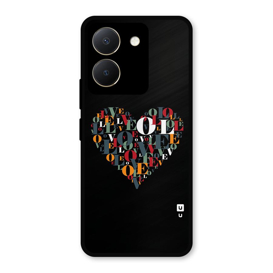 Love Abstract Heart Art Metal Back Case for Vivo Y36