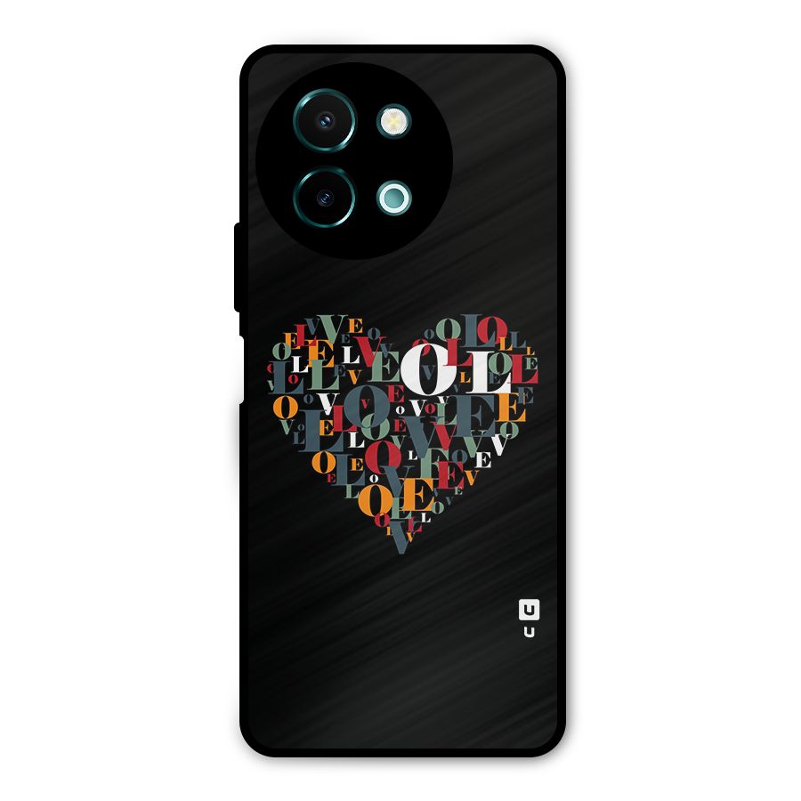 Love Abstract Heart Art Metal Back Case for Vivo Y58