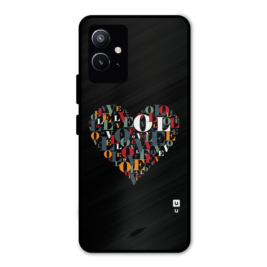Love Abstract Heart Art Metal Back Case for Vivo Y75 5G