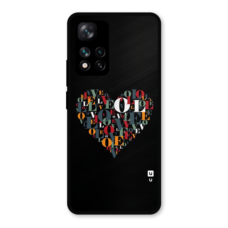 Love Abstract Heart Art Metal Back Case for Xiaomi 11i Hypercharge 5G