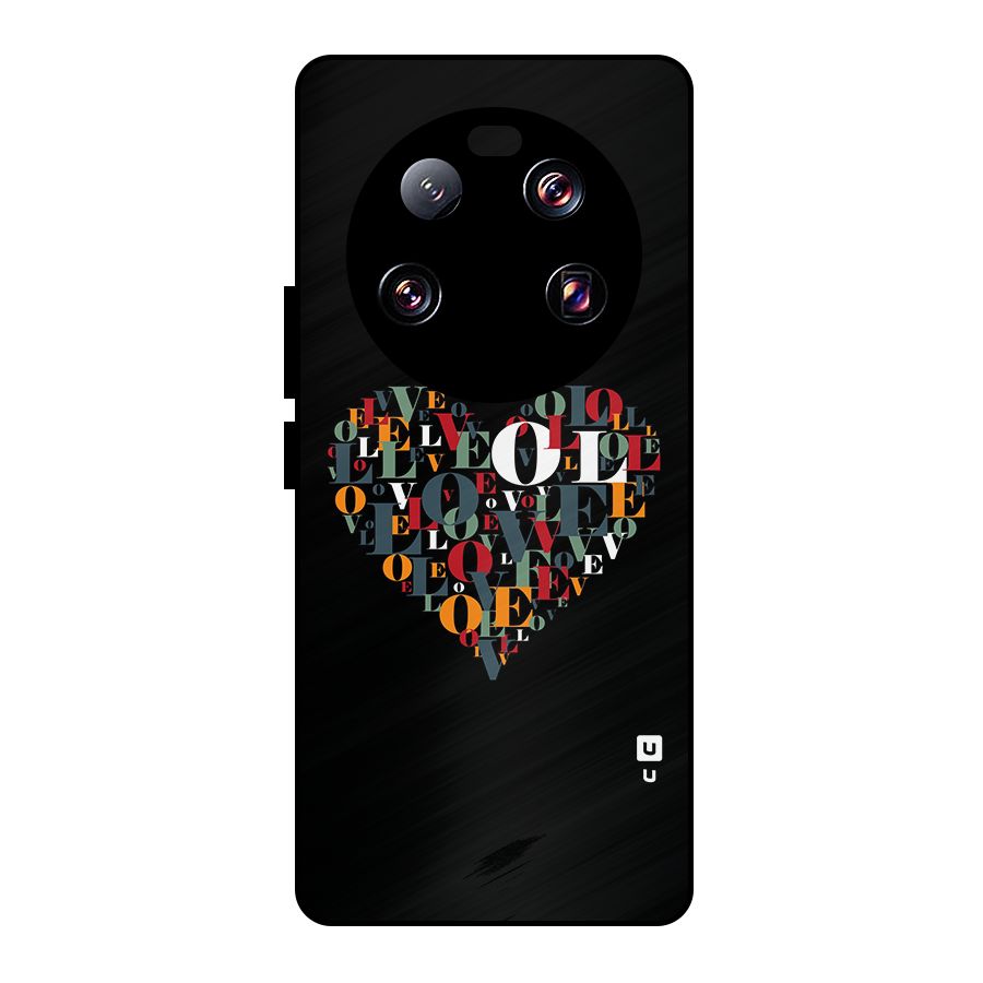 Love Abstract Heart Art Metal Back Case for Xiaomi 13 Ultra