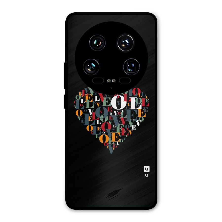 Love Abstract Heart Art Metal Back Case for Xiaomi 14 Ultra
