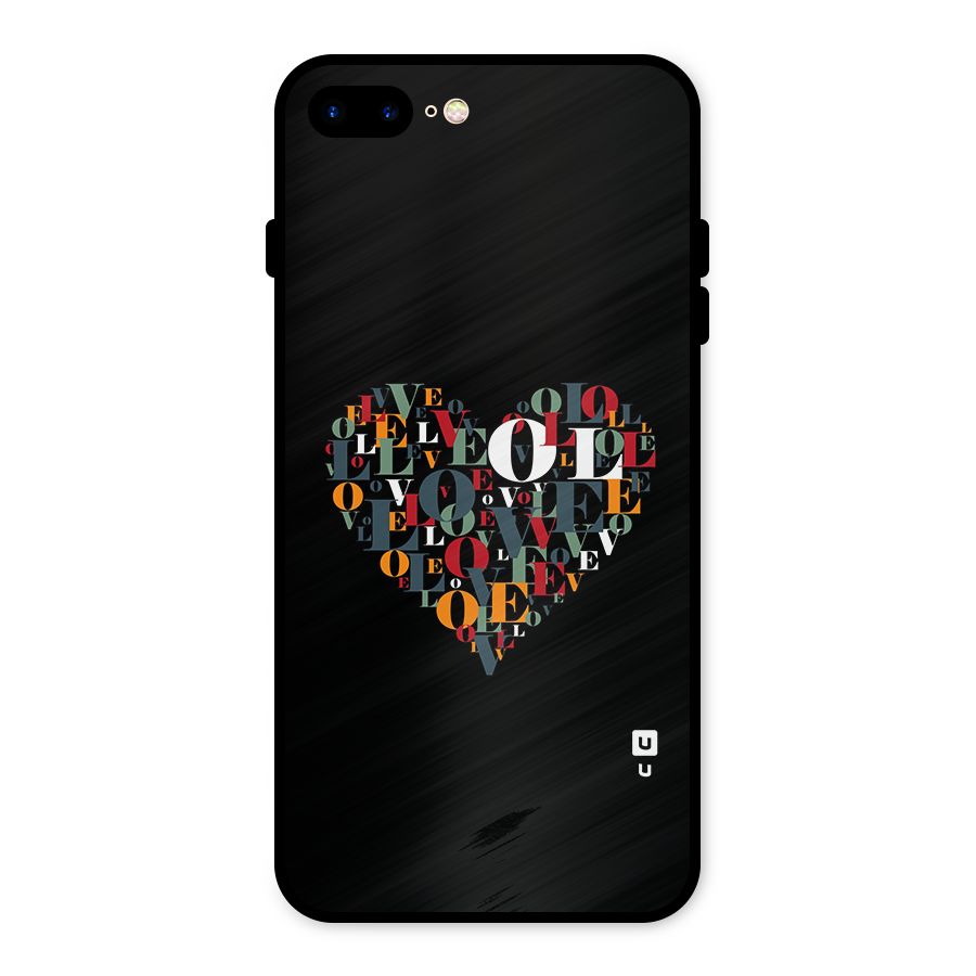 Love Abstract Heart Art Metal Back Case for iPhone 8 Plus
