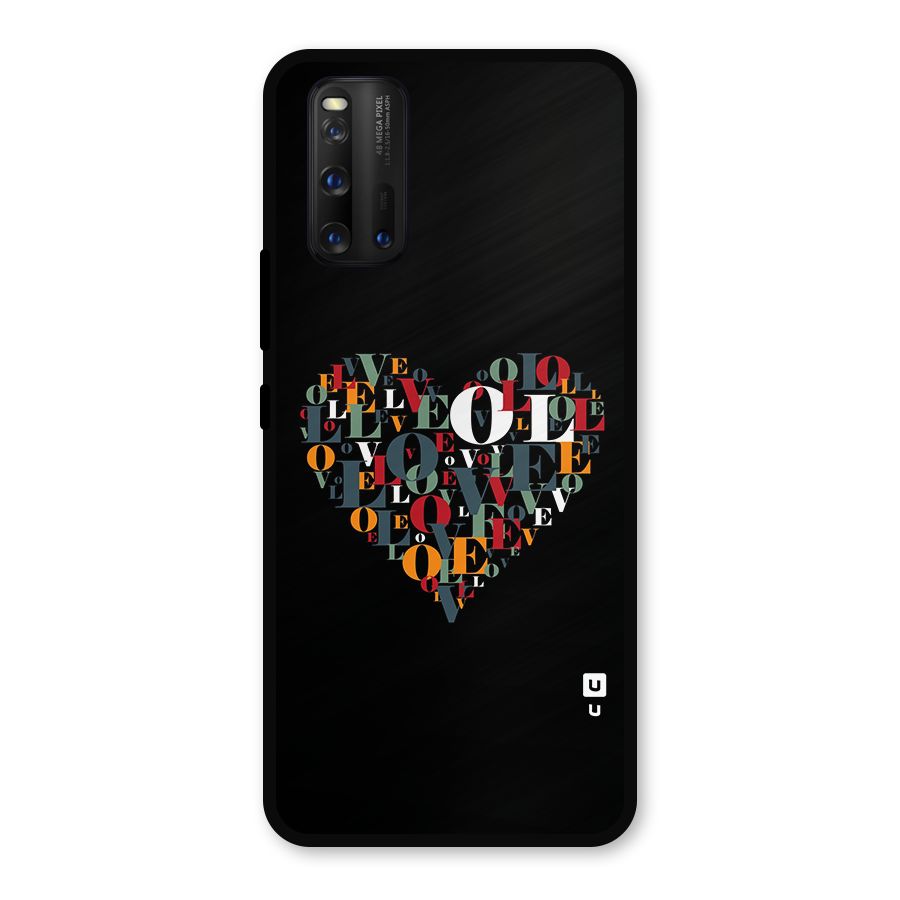 Love Abstract Heart Art Metal Back Case for iQOO 3