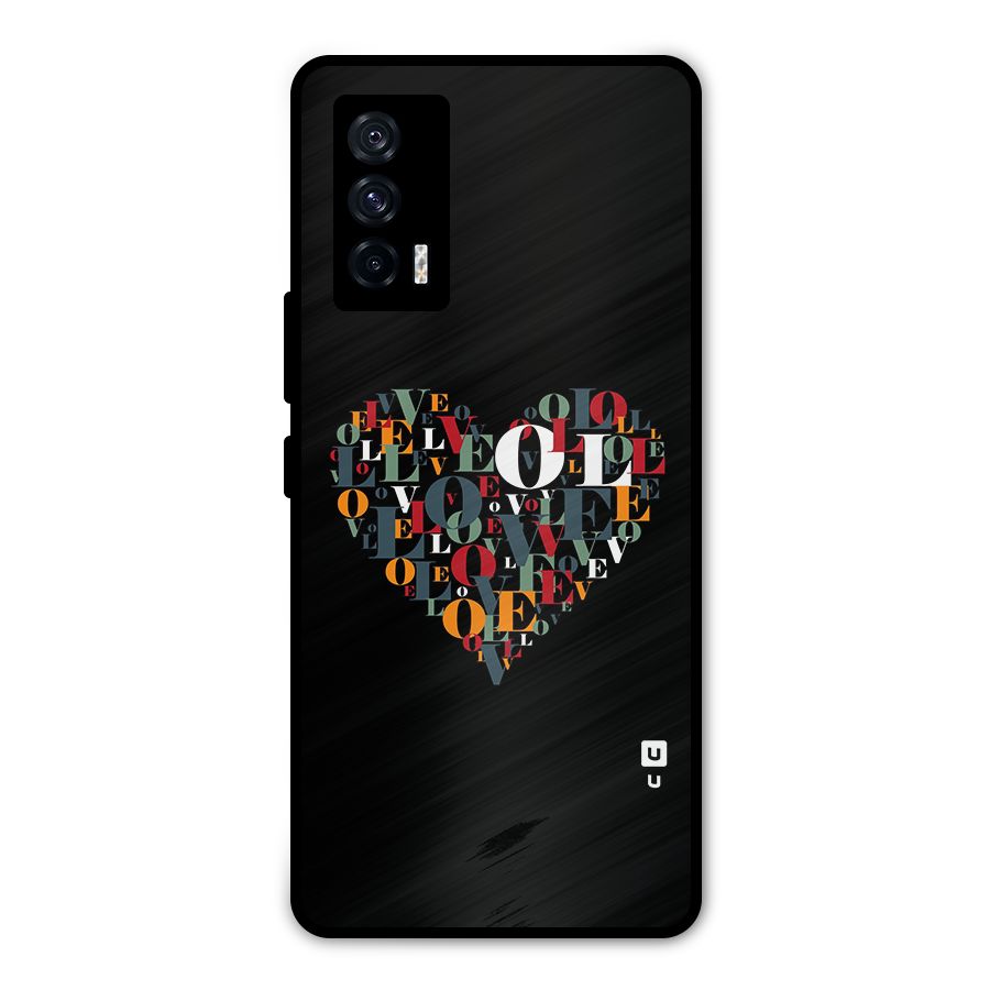 Love Abstract Heart Art Metal Back Case for iQOO 7 5G