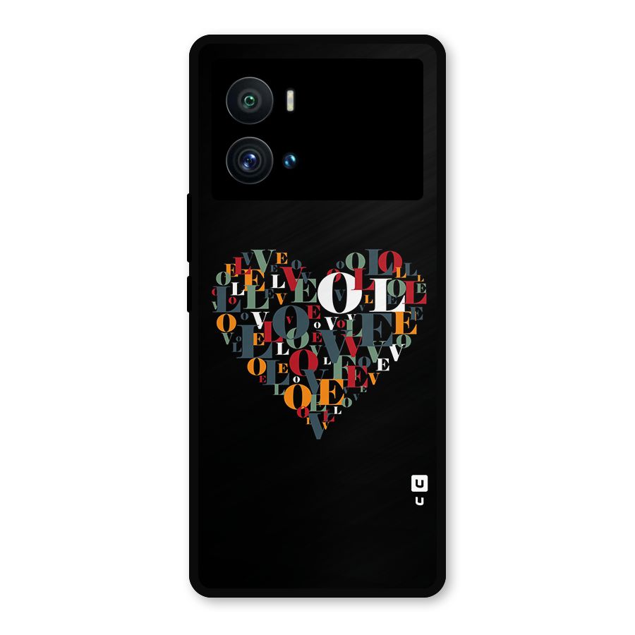 Love Abstract Heart Art Metal Back Case for iQOO 9 Pro
