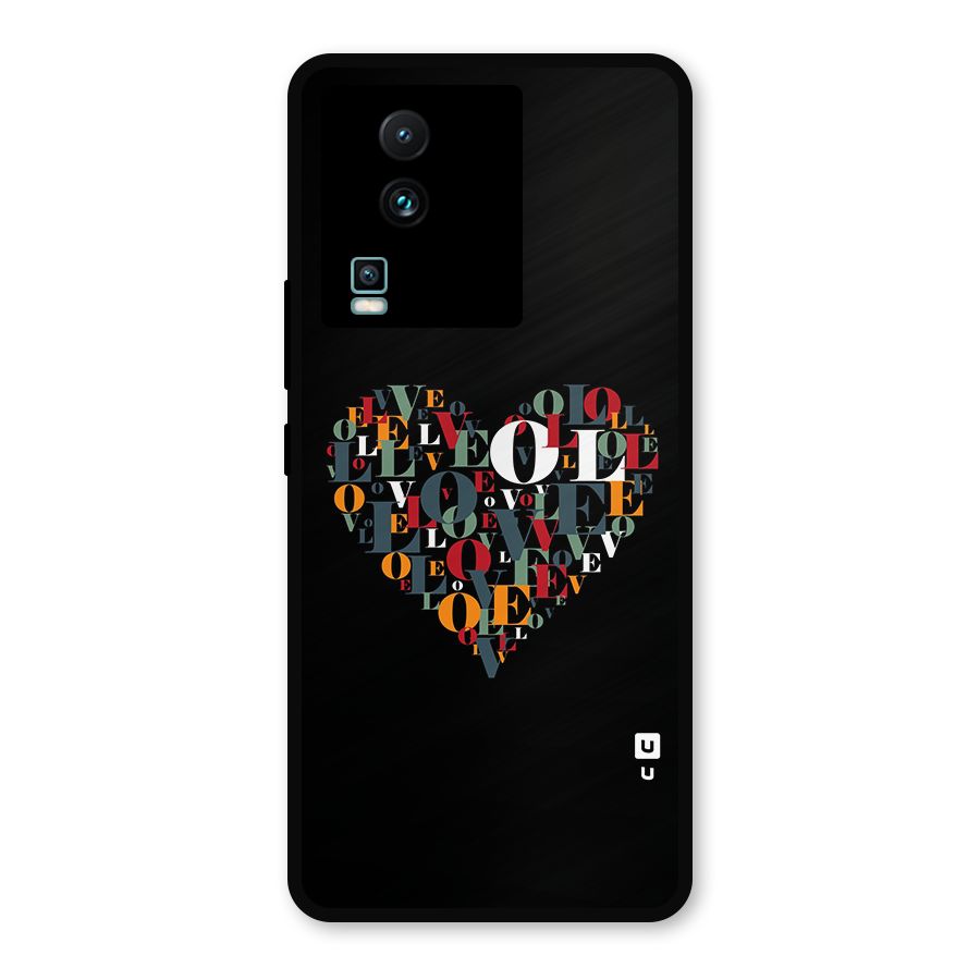 Love Abstract Heart Art Metal Back Case for iQOO Neo 7 Pro