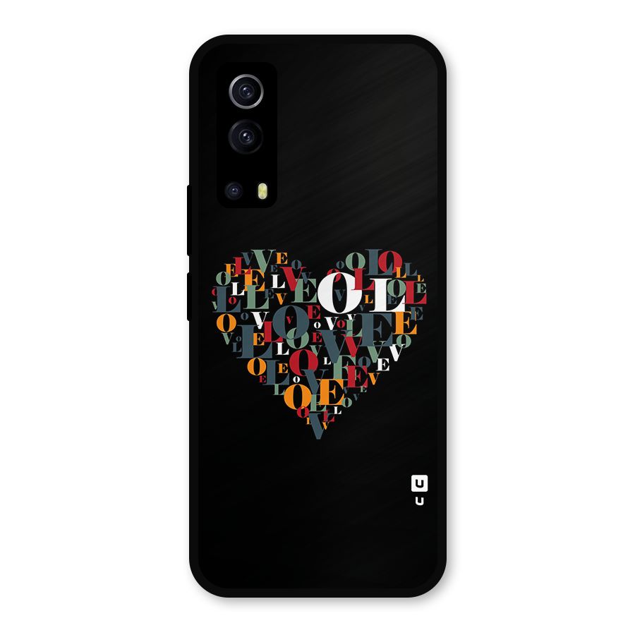 Love Abstract Heart Art Metal Back Case for iQOO Z3