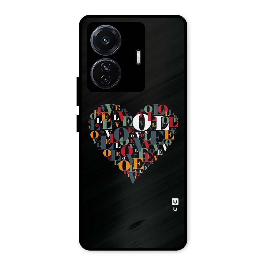 Love Abstract Heart Art Metal Back Case for iQOO Z6
