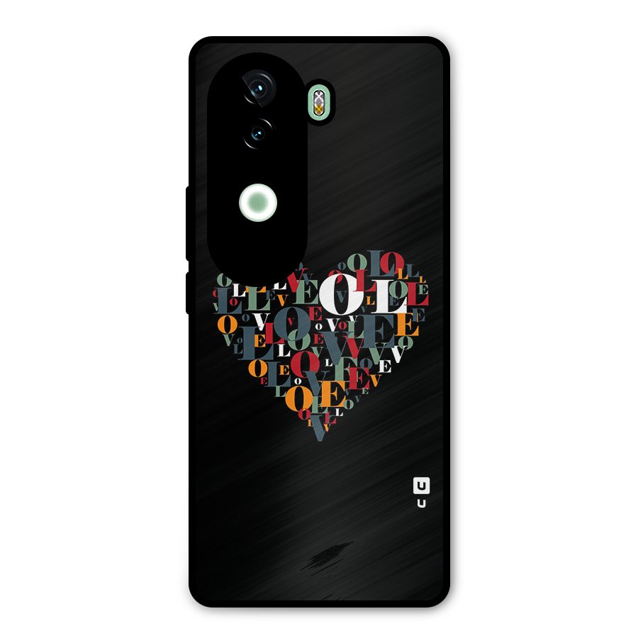 Love Abstract Heart Art Metal Back Case for iQOO Z9s
