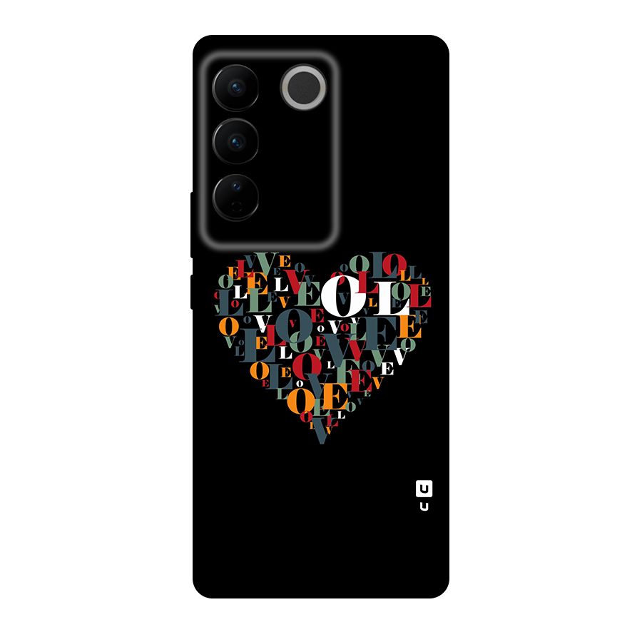 Love Abstract Heart Art Original Polycarbonate Back Case for Vivo V27