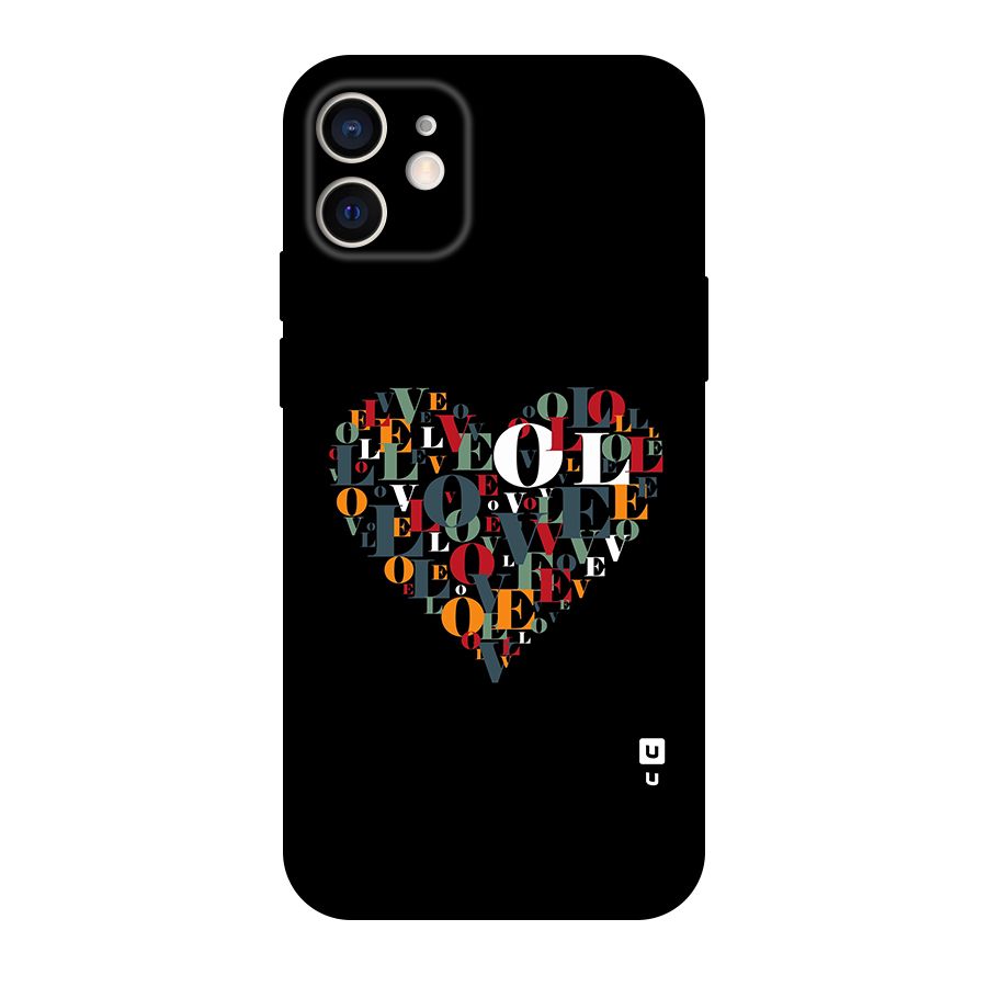 Love Abstract Heart Art Original Polycarbonate Back Case for iPhone 12