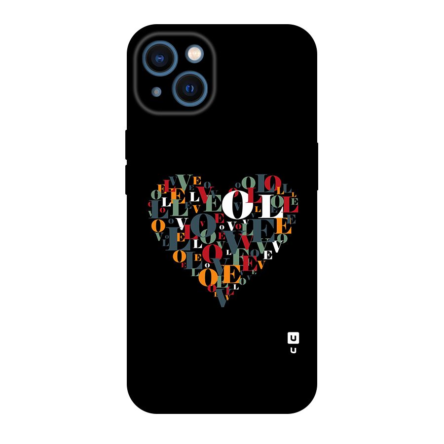 Love Abstract Heart Art Original Polycarbonate Back Case for iPhone 13