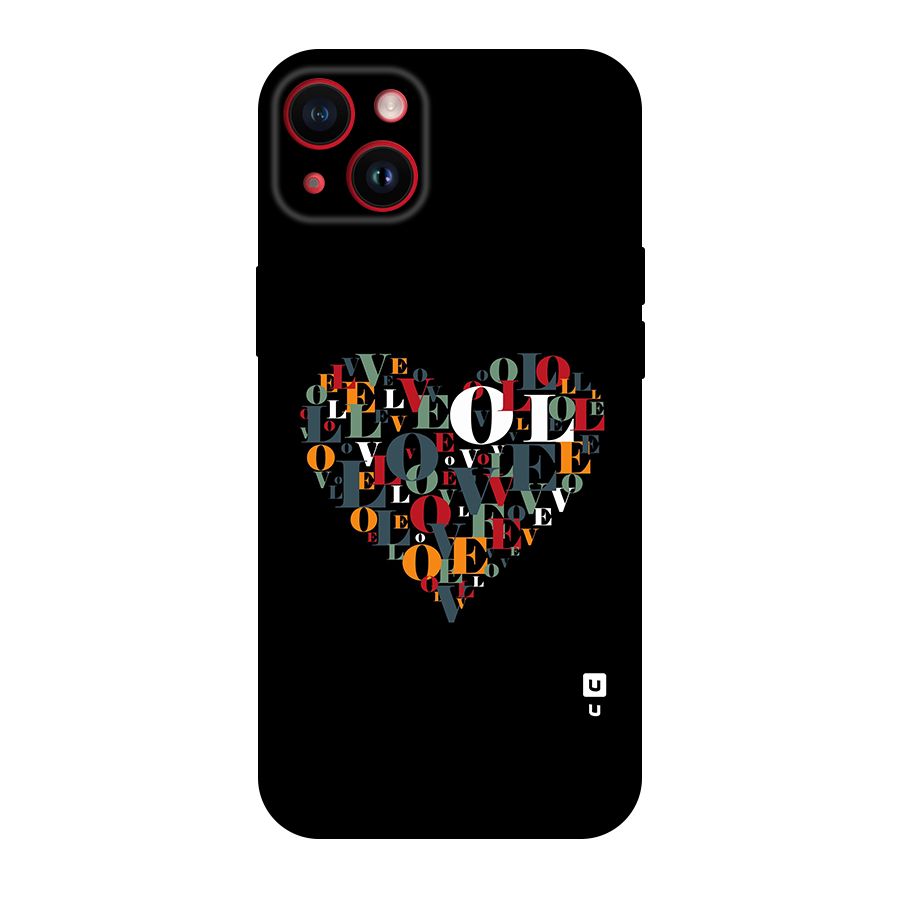 Love Abstract Heart Art Original Polycarbonate Back Case for iPhone 14 Plus