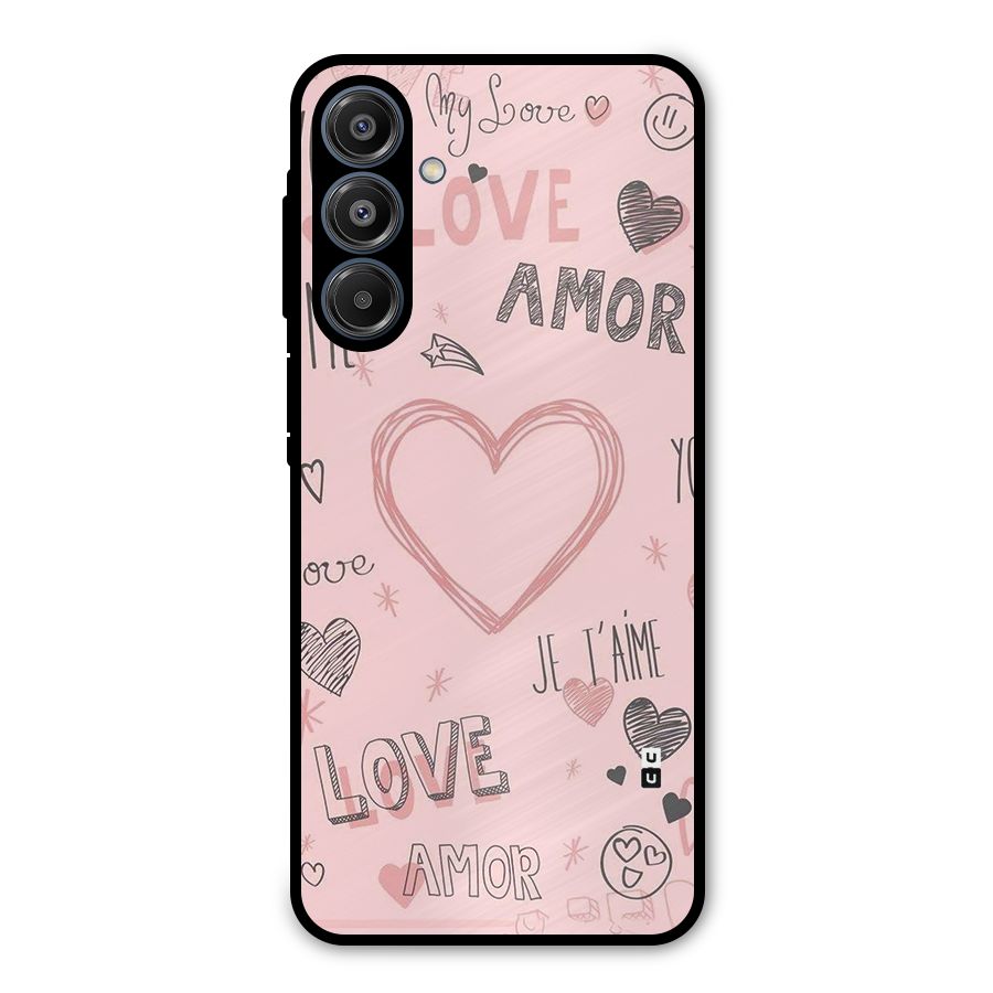 Love Amor Metal Back Case for Galaxy A16 5G