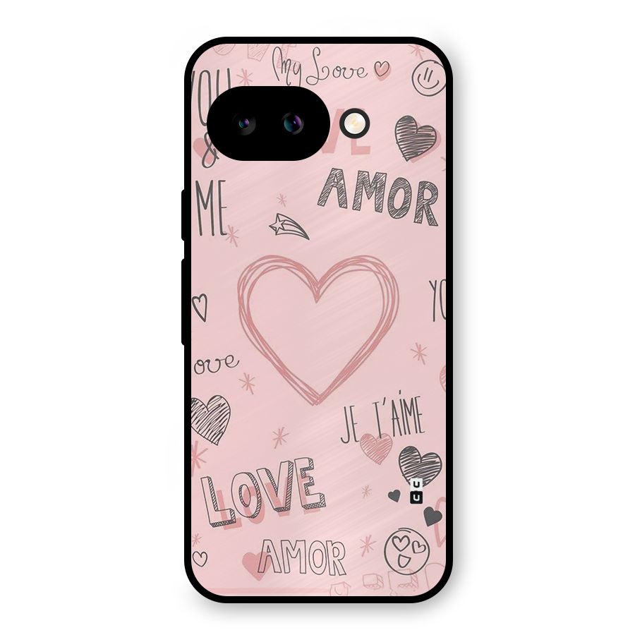 Love Amor Metal Back Case for Google Pixel 9a