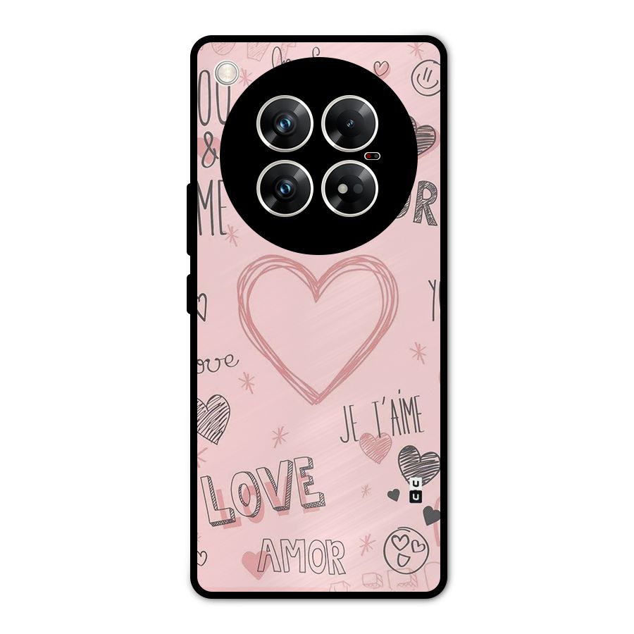 Love Amor Metal Back Case for Infinix Zero 40 5G