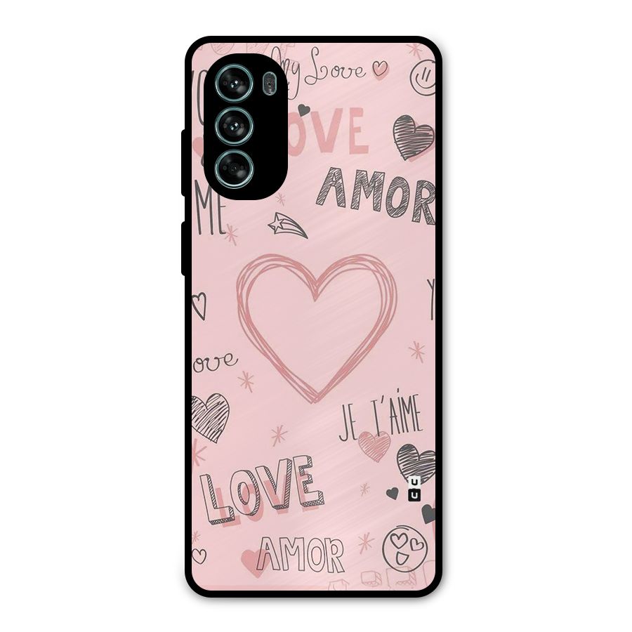 Love Amor Metal Back Case for Moto G62